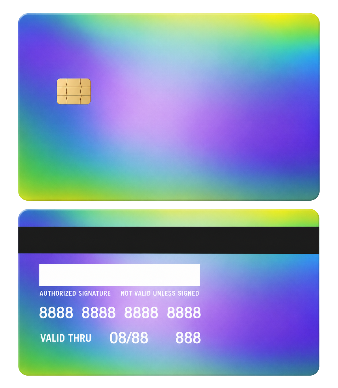 Blank Rainbow Silver